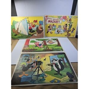 Set Of 4 Vintage PEPSI Looney Toons (3) 1976/Mickey Mouse‎ (1) 1978 Placemats